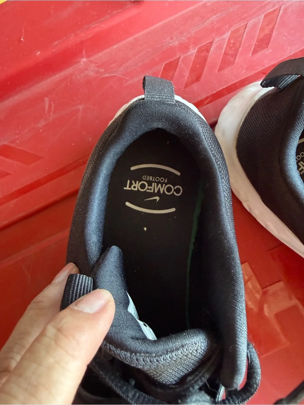 Nike Black and White Slip-On Lace Training Shoes